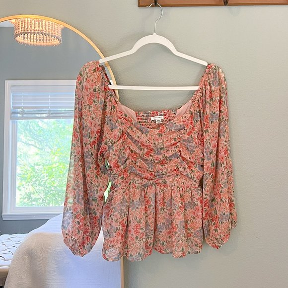 American Eagle Ruched Babydoll Top - Picture 4 of 6